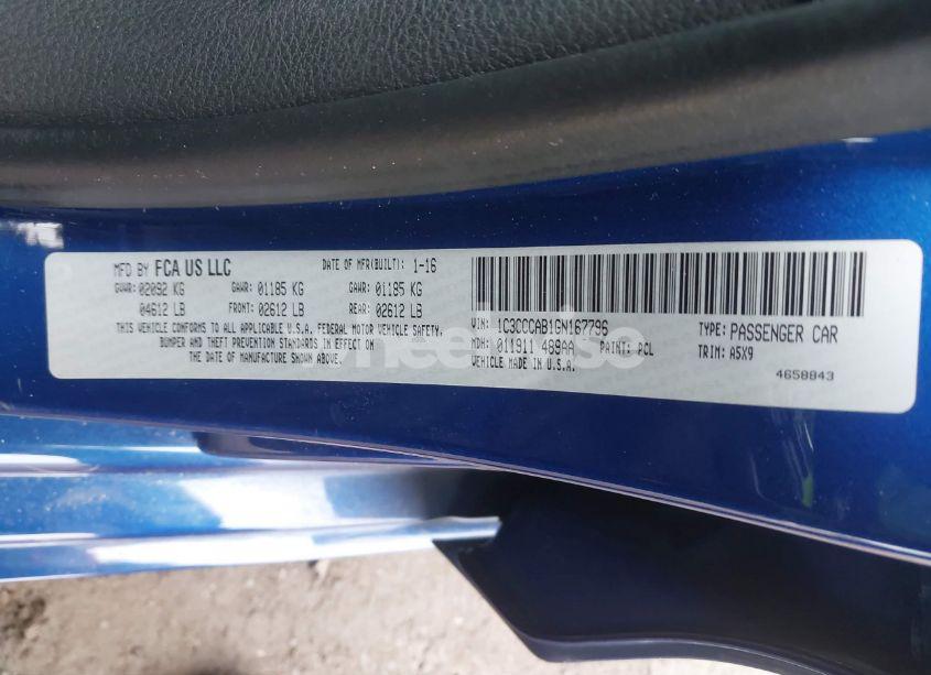 Photo 9 of 2016 Chrysler 200 LIMITED (VIN 1C3CCCAB1GN167796)