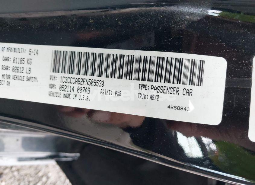 Photo 9 of 2015 Chrysler 200 LIMITED (VIN 1C3CCCAB2FN505530)