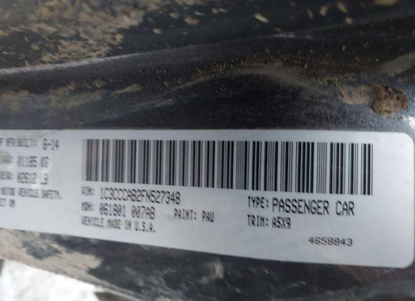 Photo 9 of 2015 Chrysler 200 LIMITED (VIN 1C3CCCAB2FN527348)