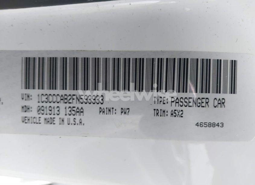 Photo 9 of 2015 Chrysler 200 LIMITED (VIN 1C3CCCAB2FN593933)