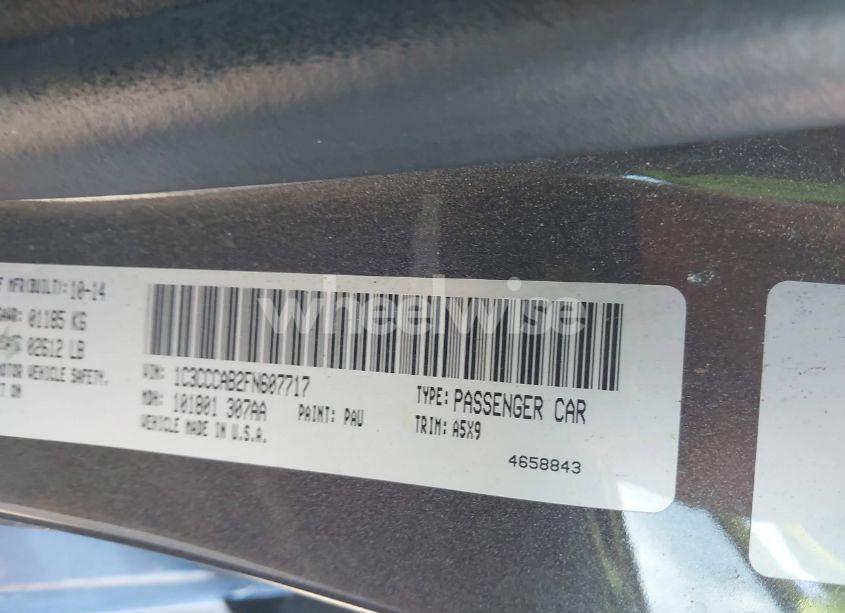 Photo 9 of 2015 Chrysler 200 LIMITED (VIN 1C3CCCAB2FN607717)