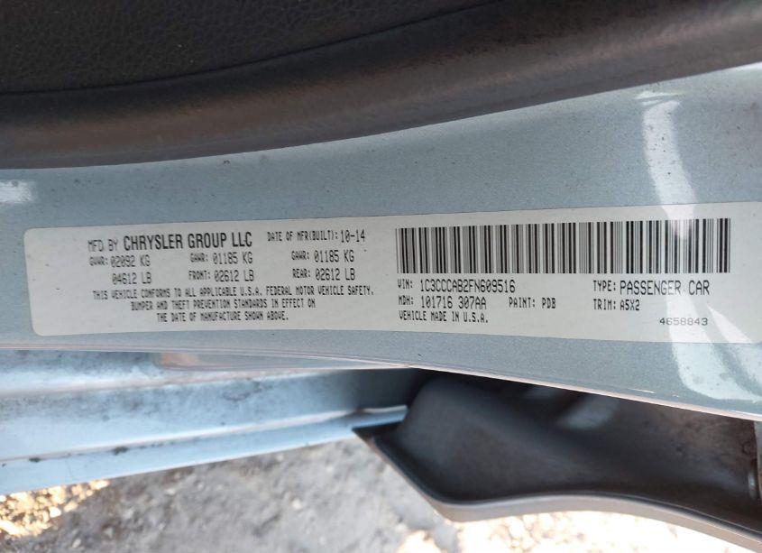 Photo 9 of 2015 Chrysler 200 LIMITED (VIN 1C3CCCAB2FN609516)