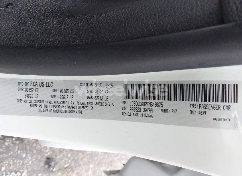 Photo 9 of 2015 Chrysler 200 LIMITED (VIN 1C3CCCAB2FN649675)