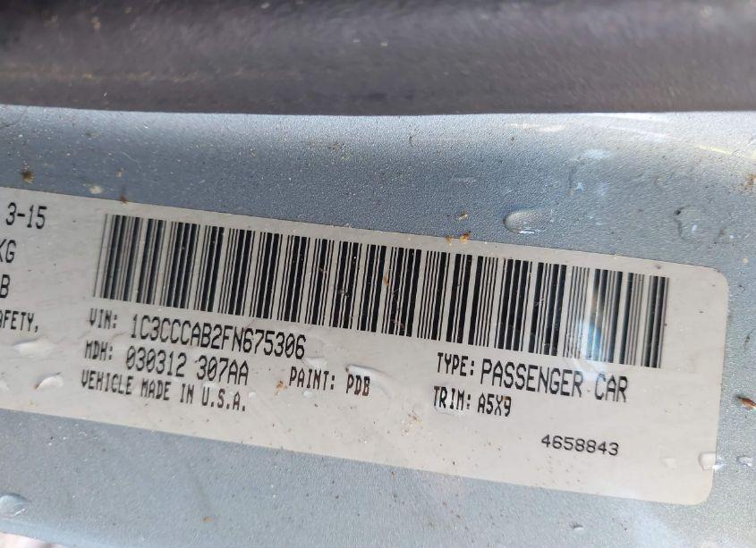 Photo 9 of 2015 Chrysler 200 LIMITED (VIN 1C3CCCAB2FN675306)