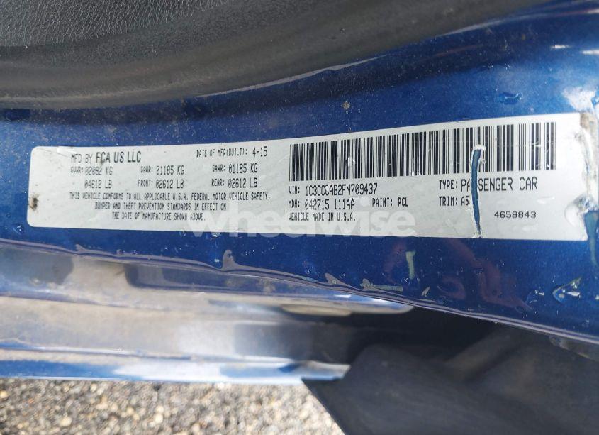 Photo 9 of 2015 Chrysler 200 LIMITED (VIN 1C3CCCAB2FN709437)