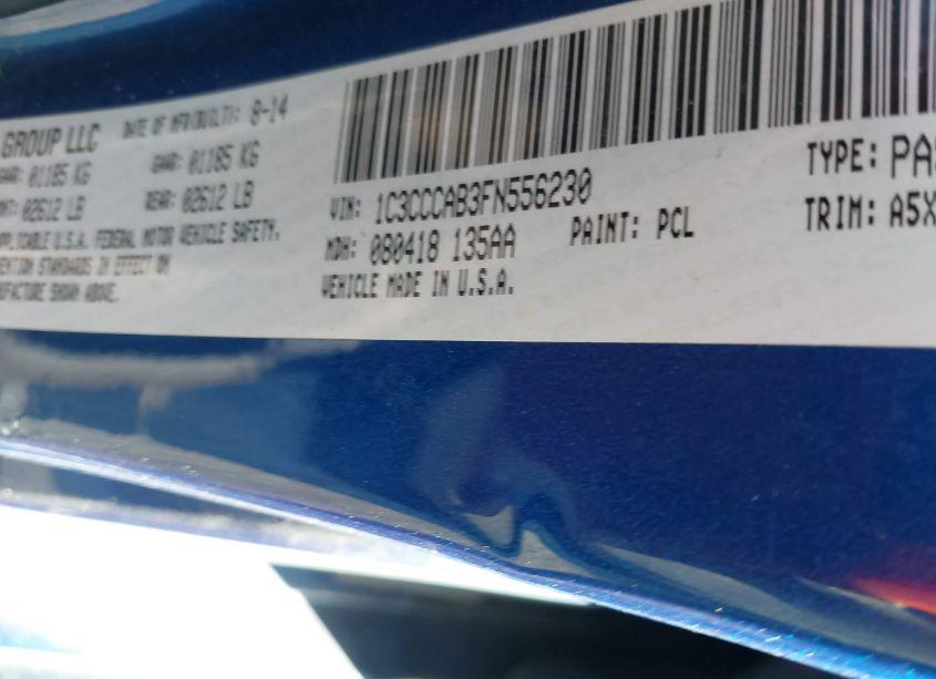 Photo 9 of 2015 Chrysler 200 LIMITED (VIN 1C3CCCAB3FN556230)