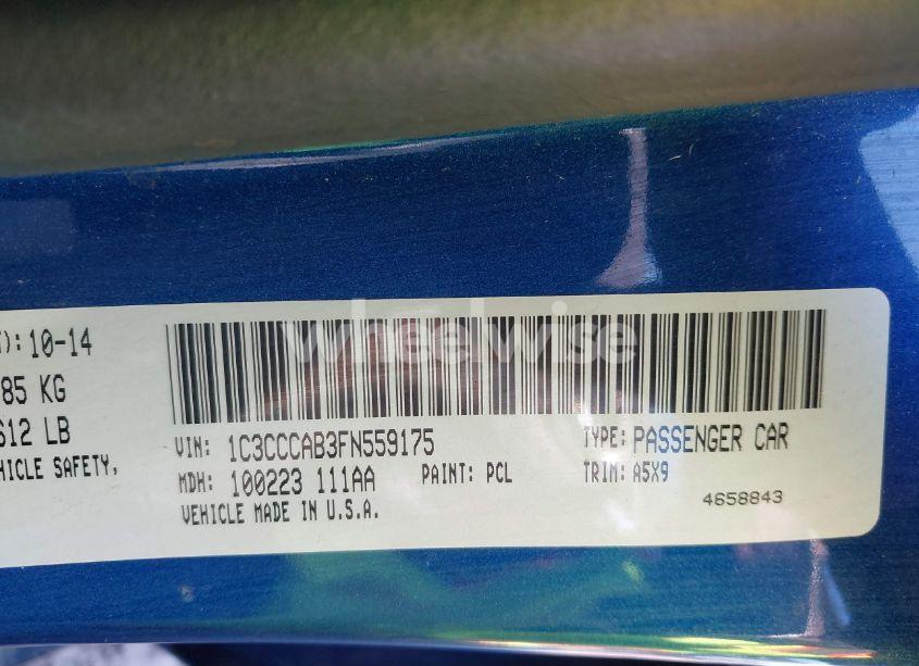 Photo 9 of 2015 Chrysler 200 LIMITED (VIN 1C3CCCAB3FN559175)