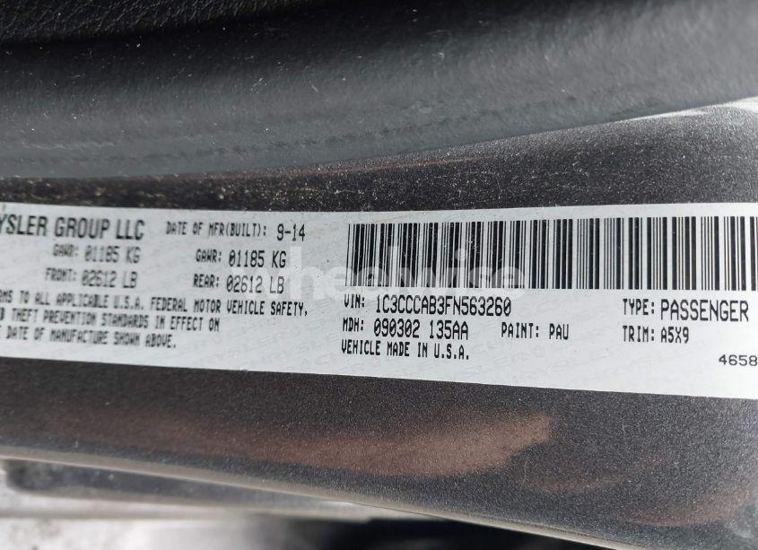 Photo 9 of 2015 Chrysler 200 LIMITED (VIN 1C3CCCAB3FN563260)