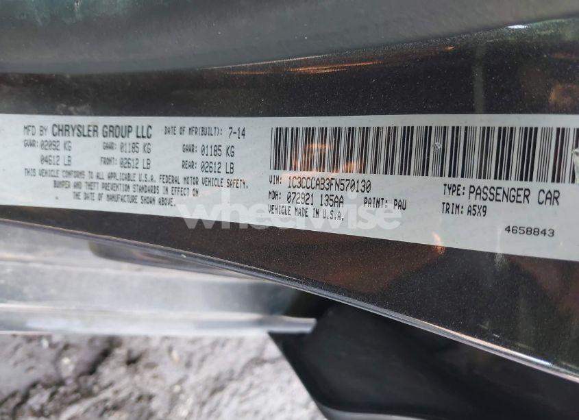 Photo 9 of 2015 Chrysler 200 LIMITED (VIN 1C3CCCAB3FN570130)