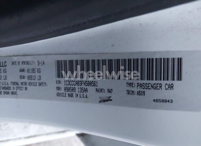 Photo 9 of 2015 Chrysler 200 LIMITED (VIN 1C3CCCAB3FN580561)