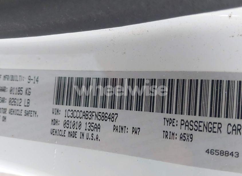 Photo 9 of 2015 Chrysler 200 LIMITED (VIN 1C3CCCAB3FN586487)