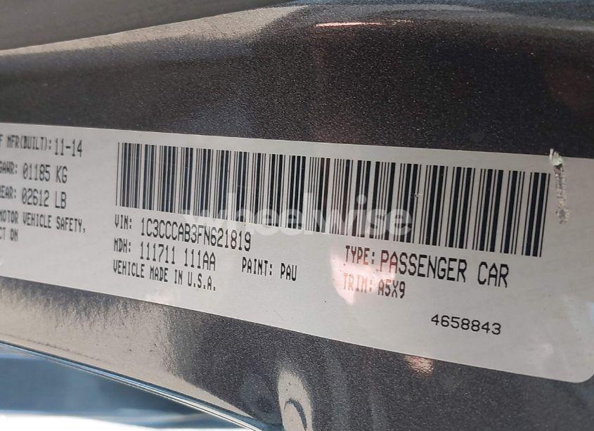 Photo 9 of 2015 Chrysler 200 LIMITED (VIN 1C3CCCAB3FN621819)