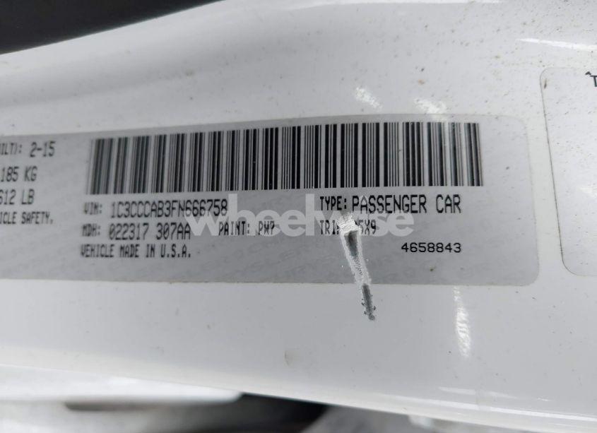 Photo 9 of 2015 Chrysler 200 LIMITED (VIN 1C3CCCAB3FN666758)