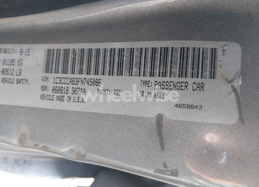 Photo 9 of 2015 Chrysler 200 LIMITED (VIN 1C3CCCAB3FN745086)