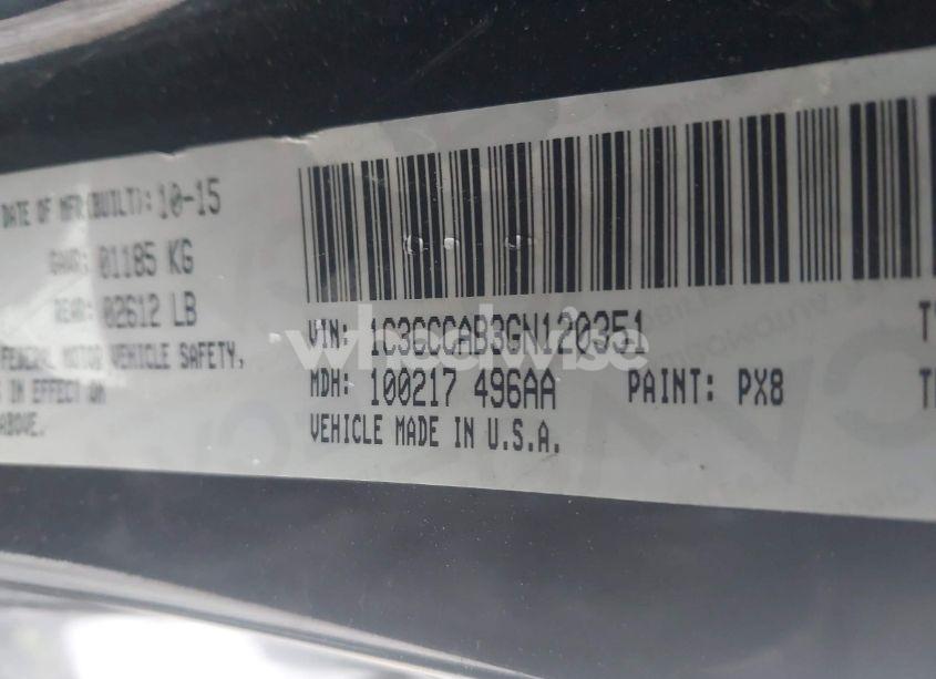 Photo 9 of 2016 Chrysler 200 LIMITED (VIN 1C3CCCAB3GN120351)