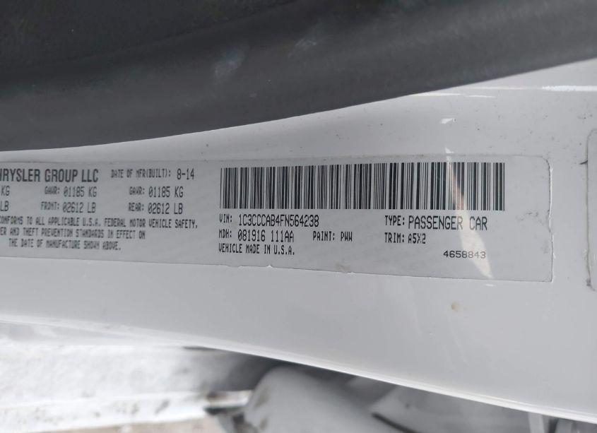 Photo 9 of 2015 Chrysler 200 LIMITED (VIN 1C3CCCAB4FN564238)