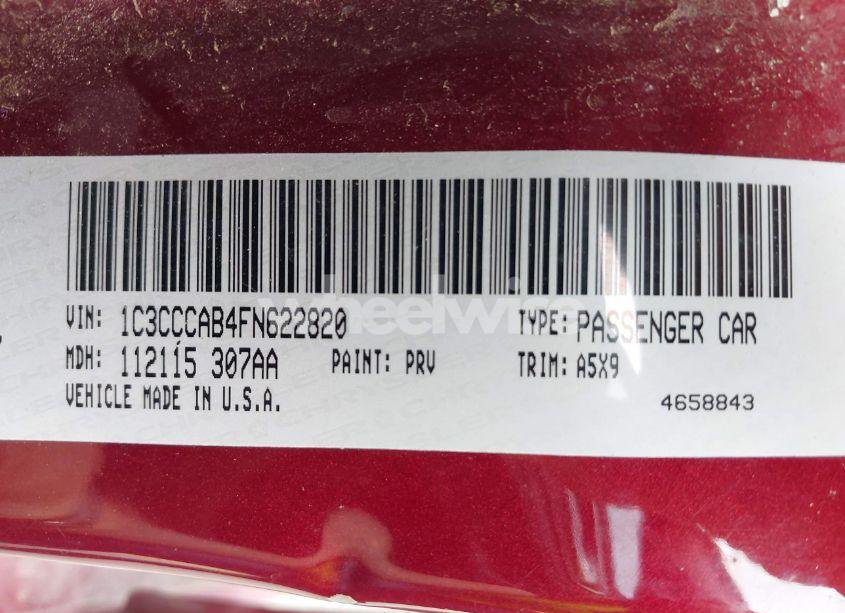 Photo 9 of 2015 Chrysler 200 LIMITED (VIN 1C3CCCAB4FN622820)