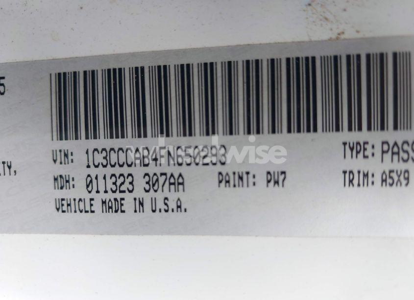 Photo 9 of 2015 Chrysler 200 LIMITED (VIN 1C3CCCAB4FN650293)