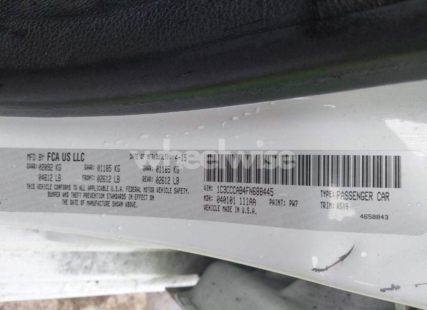 Photo 9 of 2015 Chrysler 200 LIMITED (VIN 1C3CCCAB4FN688445)