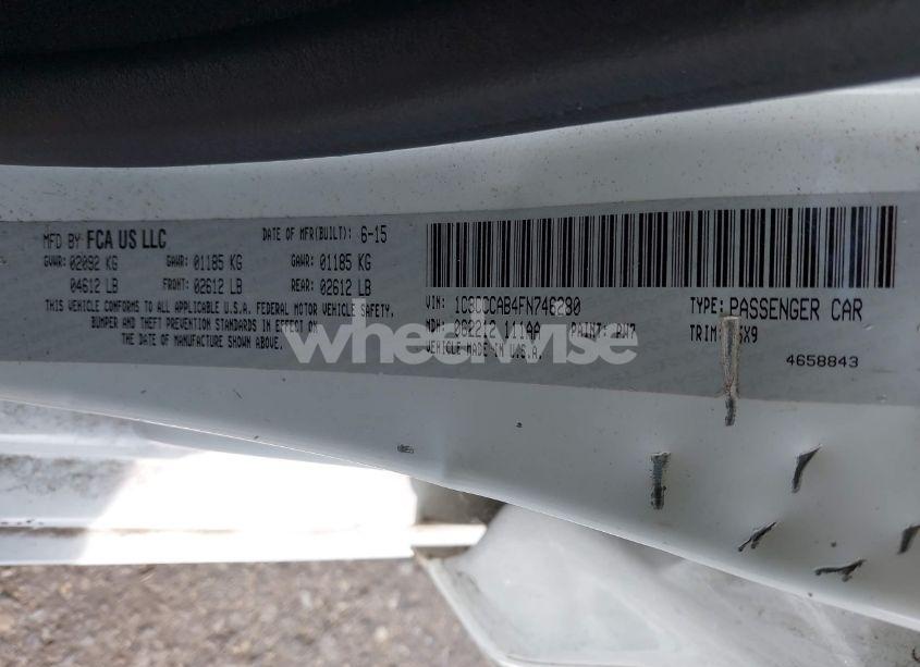 Photo 9 of 2015 Chrysler 200 LIMITED (VIN 1C3CCCAB4FN746280)