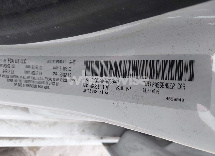 Photo 9 of 2015 Chrysler 200 LIMITED (VIN 1C3CCCAB4FN750443)