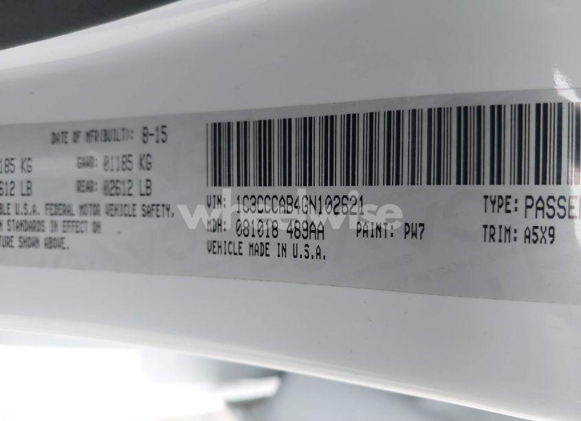 Photo 9 of 2016 Chrysler 200 LIMITED (VIN 1C3CCCAB4GN102621)