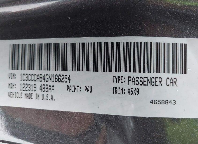 Photo 9 of 2016 Chrysler 200 LIMITED (VIN 1C3CCCAB4GN166254)