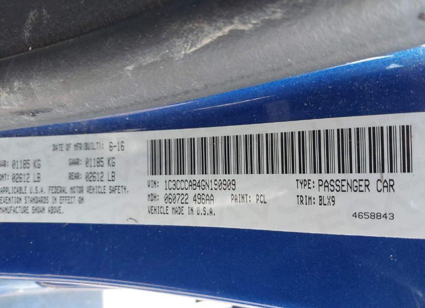 Photo 9 of 2016 Chrysler 200 LIMITED PLATINUM (VIN 1C3CCCAB4GN190909)