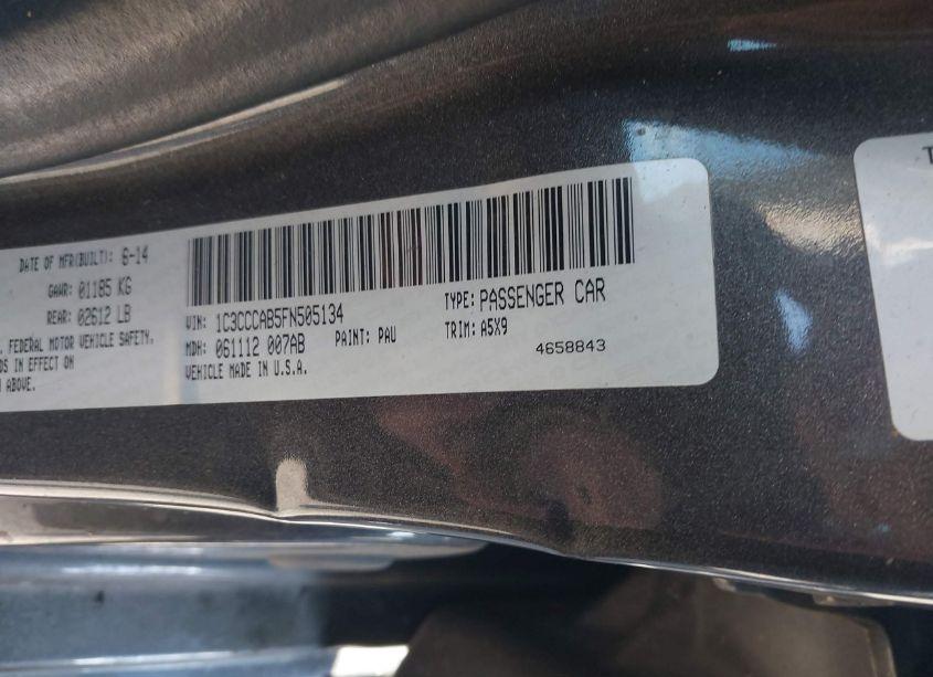 Photo 9 of 2015 Chrysler 200 LIMITED (VIN 1C3CCCAB5FN505134)