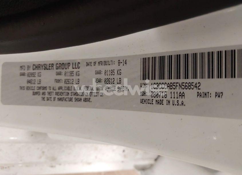 Photo 9 of 2015 Chrysler 200 LIMITED (VIN 1C3CCCAB5FN568542)