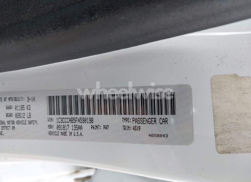 Photo 9 of 2015 Chrysler 200 LIMITED (VIN 1C3CCCAB5FN590198)