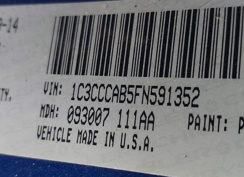 Photo 9 of 2015 Chrysler 200 LIMITED (VIN 1C3CCCAB5FN591352)