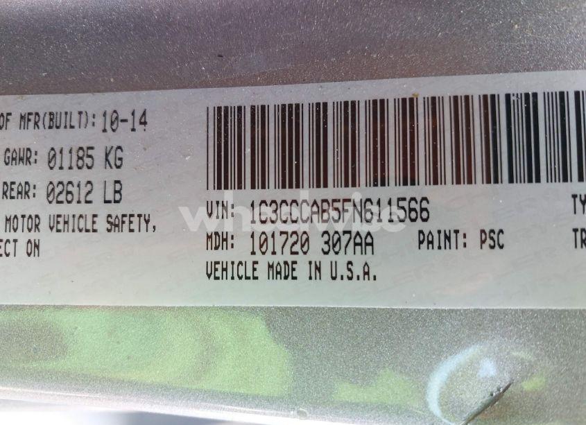 Photo 9 of 2015 Chrysler 200 LIMITED (VIN 1C3CCCAB5FN611566)