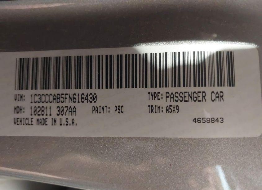 Photo 9 of 2015 Chrysler 200 LIMITED (VIN 1C3CCCAB5FN616430)