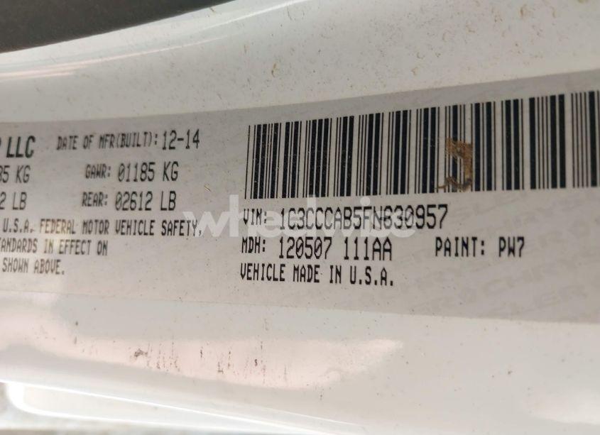 Photo 9 of 2015 Chrysler 200 LIMITED (VIN 1C3CCCAB5FN630957)