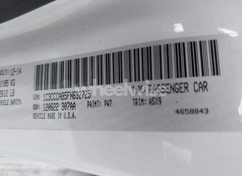 Photo 9 of 2015 Chrysler 200 LIMITED (VIN 1C3CCCAB5FN632725)