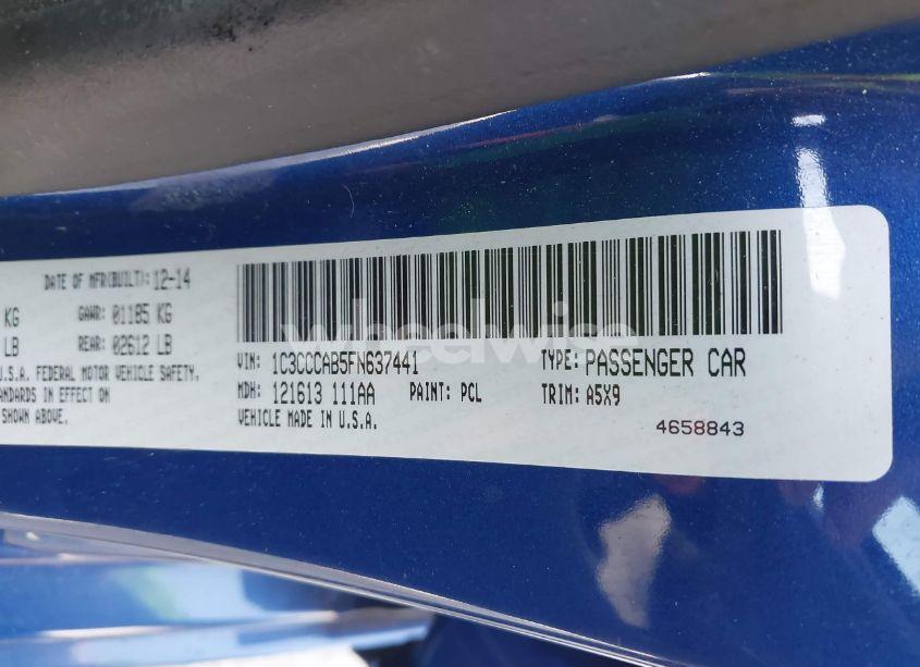 Photo 9 of 2015 Chrysler 200 LIMITED (VIN 1C3CCCAB5FN637441)