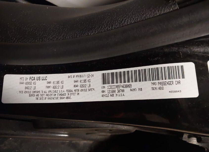 Photo 9 of 2015 Chrysler 200 LIMITED (VIN 1C3CCCAB5FN638069)