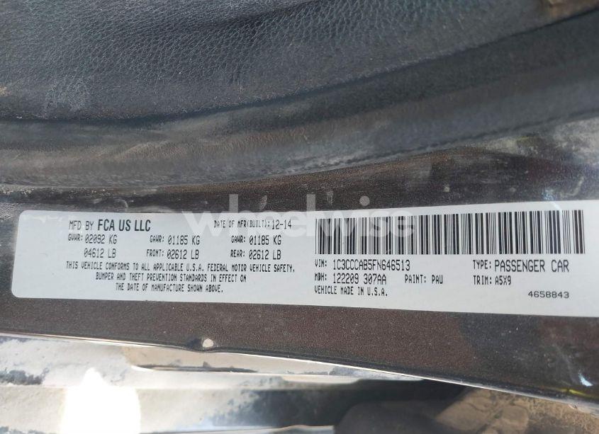 Photo 9 of 2015 Chrysler 200 LIMITED (VIN 1C3CCCAB5FN646513)