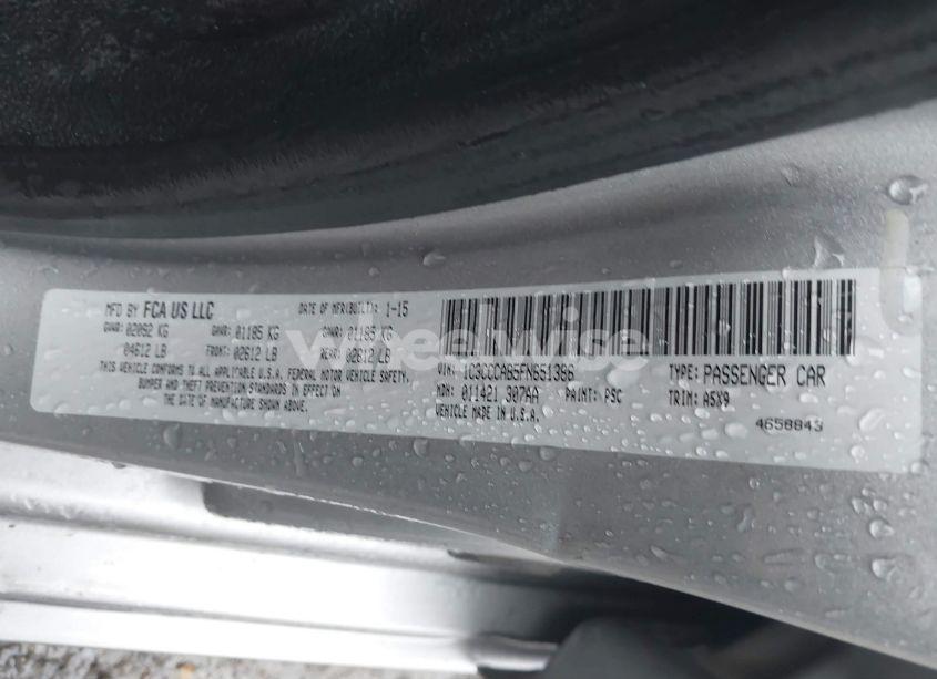 Photo 9 of 2015 Chrysler 200 LIMITED (VIN 1C3CCCAB5FN651386)