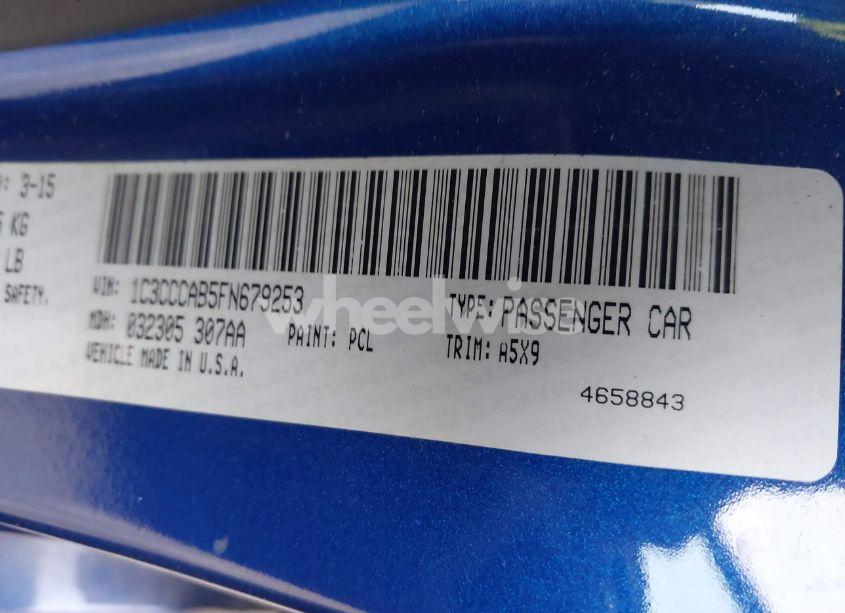 Photo 9 of 2015 Chrysler 200 LIMITED (VIN 1C3CCCAB5FN679253)