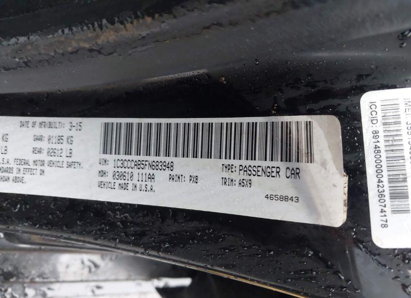 Photo 9 of 2015 Chrysler 200 LIMITED (VIN 1C3CCCAB5FN683948)