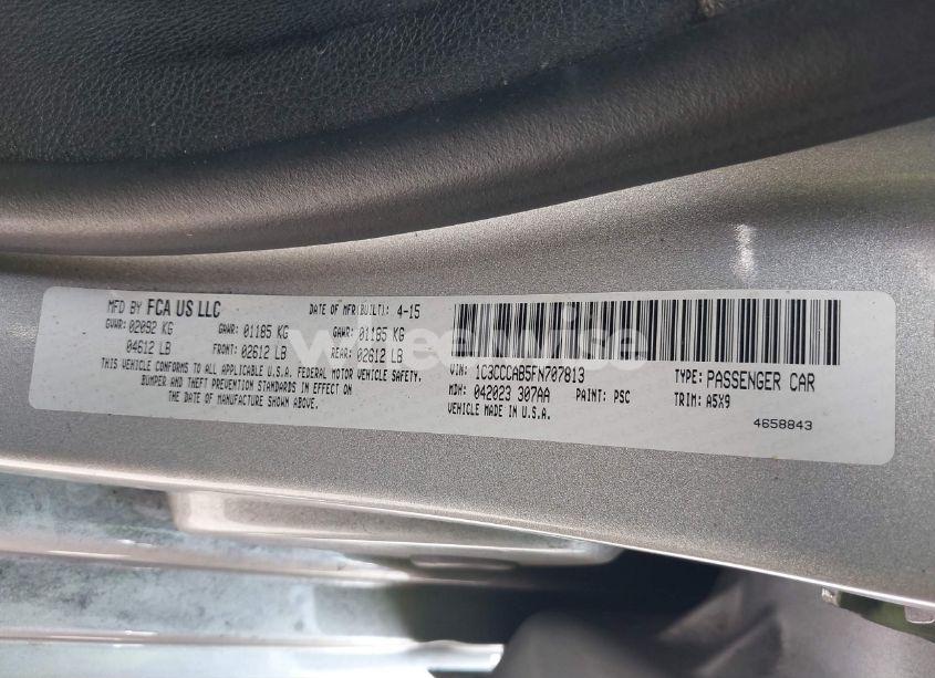 Photo 9 of 2015 Chrysler 200 LIMITED (VIN 1C3CCCAB5FN707813)