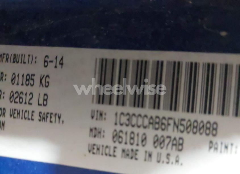 Photo 9 of 2015 Chrysler 200 LIMITED (VIN 1C3CCCAB6FN508088)