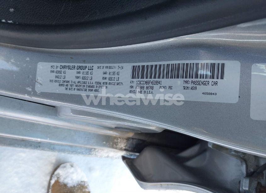 Photo 9 of 2015 Chrysler 200 LIMITED (VIN 1C3CCCAB6FN528941)