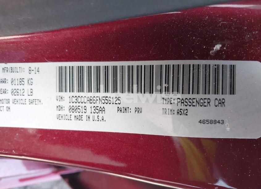 Photo 9 of 2015 Chrysler 200 LIMITED (VIN 1C3CCCAB6FN556125)