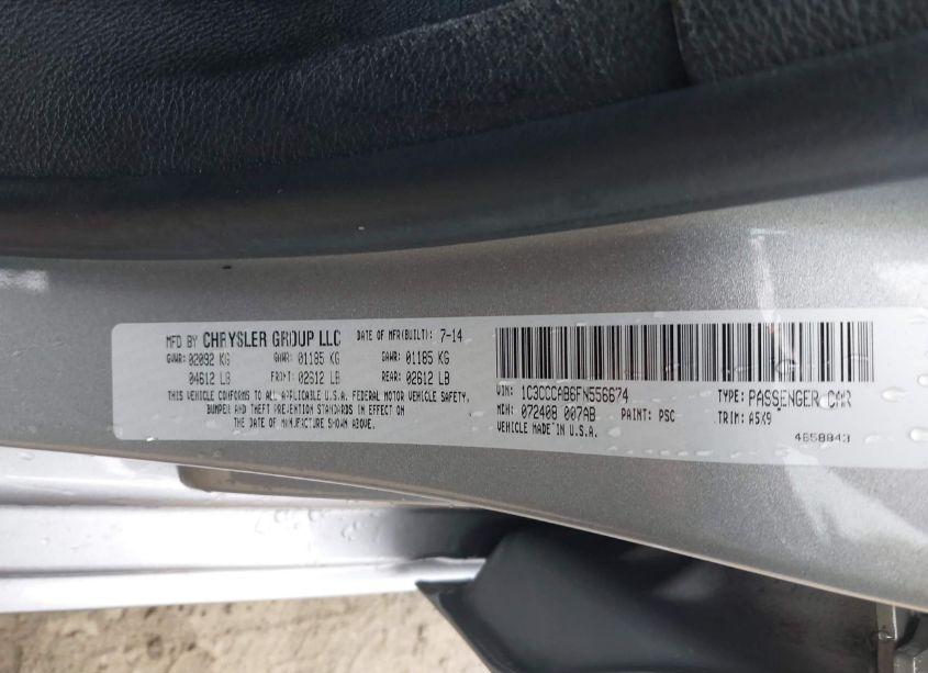 Photo 9 of 2015 Chrysler 200 LIMITED (VIN 1C3CCCAB6FN556674)