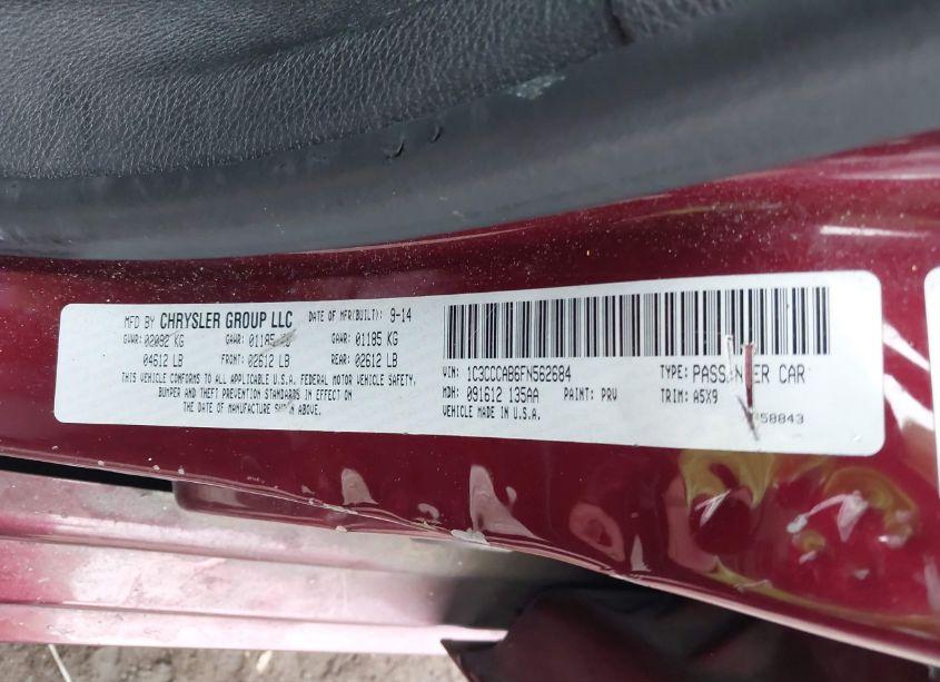 Photo 9 of 2015 Chrysler 200 LIMITED (VIN 1C3CCCAB6FN562684)