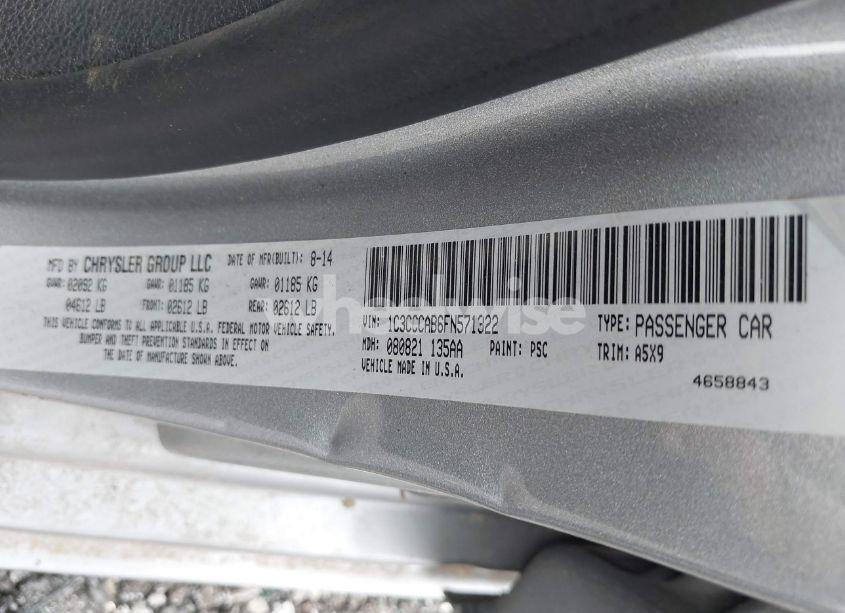 Photo 9 of 2015 Chrysler 200 LIMITED (VIN 1C3CCCAB6FN571322)
