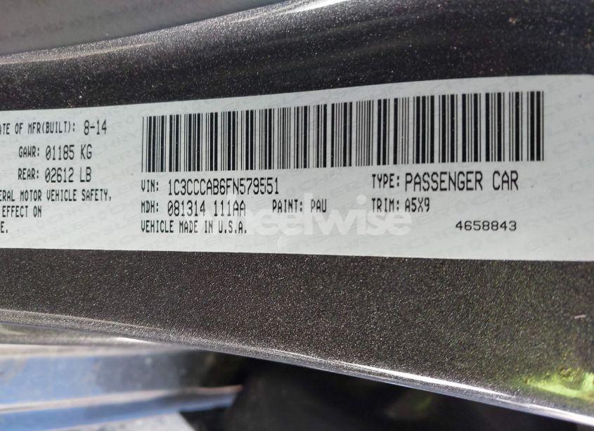 Photo 9 of 2015 Chrysler 200 LIMITED (VIN 1C3CCCAB6FN579551)